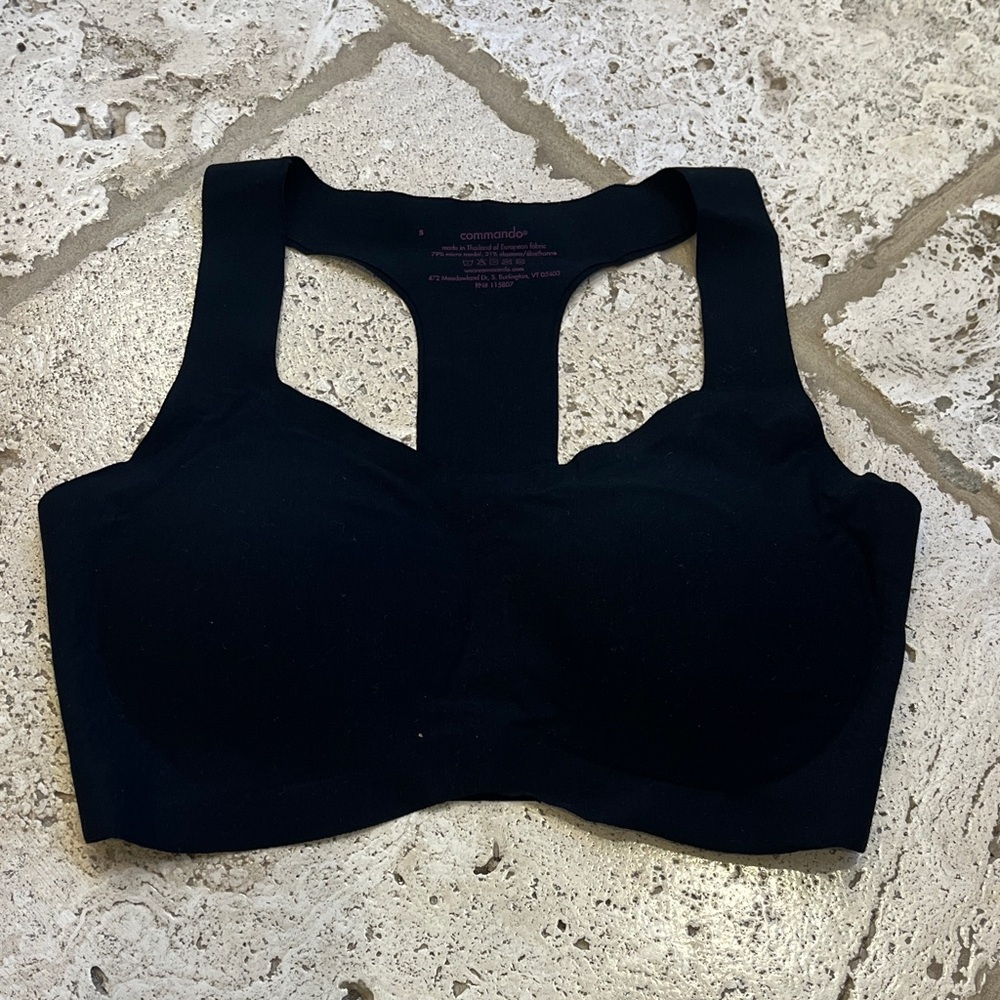 Commando Black Seamless Support Racerback Bra - image 1